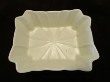 Vintage Regal-Hull Pottery Dish Bowl Planter Rectangular Paneled Cream #318  A