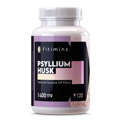 FITIMINS Psyllium Husk Powder Capsules, Max Strength 1400mg | For Weightloss + Gut Health