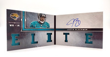 2012 Panini Playbook RED 03/99 Justin Blackmon #24 Rookie Auto Patch Elite