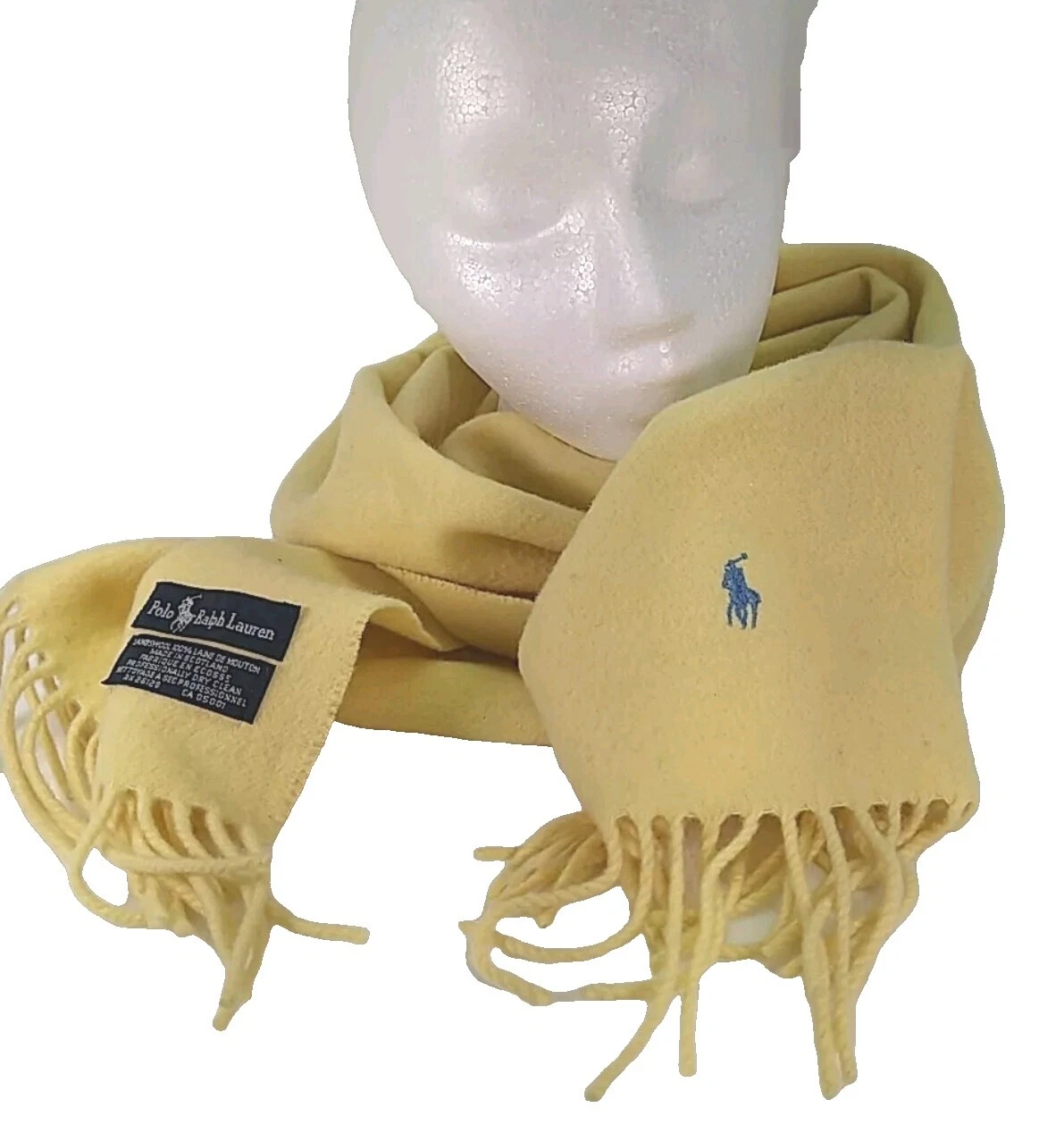 100% lana Ralph Lauren sólido Bufandas para hombres