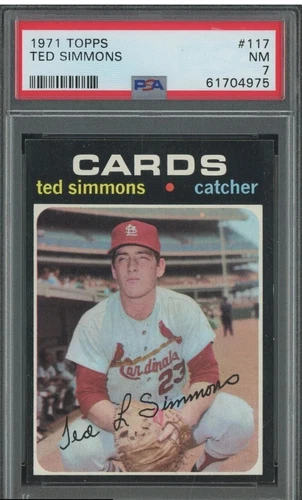 1971 Topps #117 Ted Simmons St. Louis Cardinals PSA 7 NM