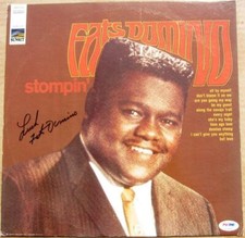 Fats Domino signed LP Album Cover Stompin' PSA/DNA auto