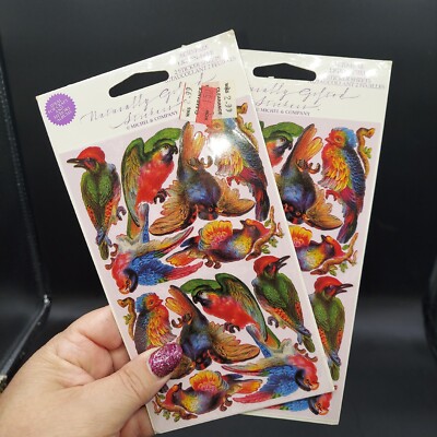 Michael & Company Stickers Birds Parrot Tropical  beach jungle safari scrapbook