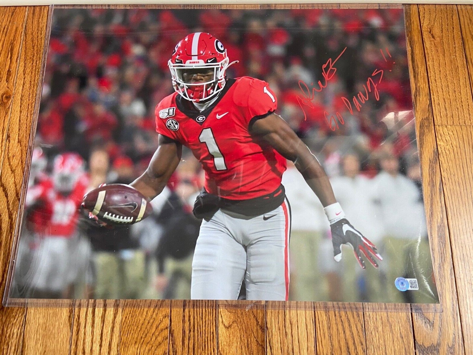 George Pickens Autographed Signed Georgia Bulldogs 16x20 Photograph Photo BAS Witness 