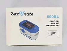 Zacurate 500BL Fingertip Pulse Oximeter Blood Oxygen Saturation Monitor Blue