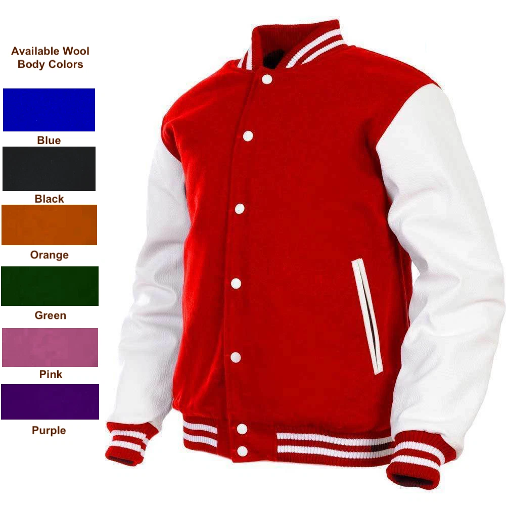 Men Varsity Jacket Letterman Outdoor Winter Bomber Jacket Wool + Leather
Opens in a new window or ta
