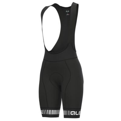 ALE Damen Fahrrad Trägerhose - Strada PR-R - gepolstert, schwarz/weiß L13146718