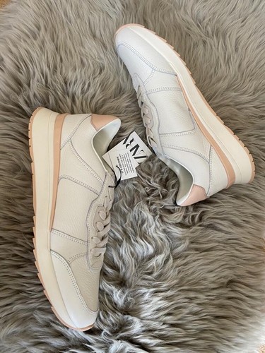 zara soft leather trainers