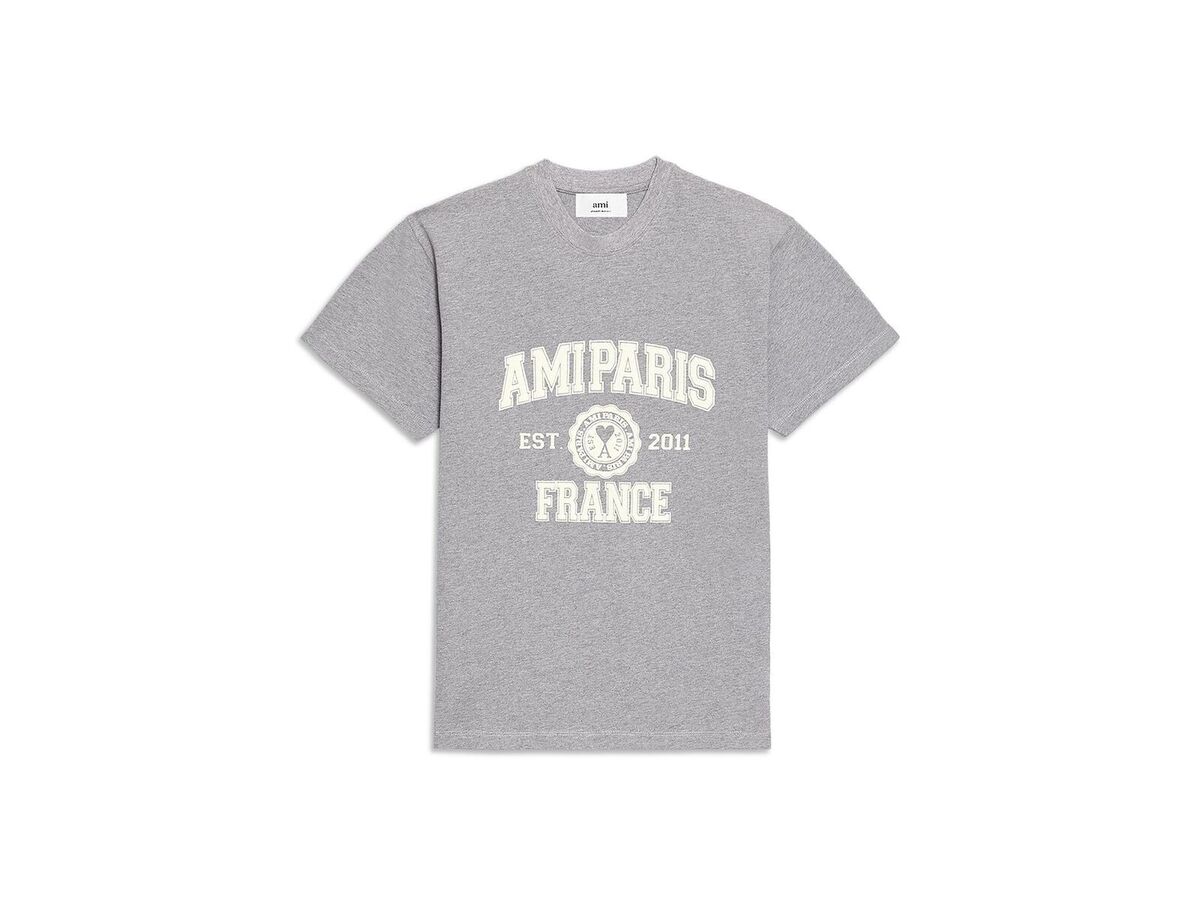 AMI Men's France Graphic Crewneck Short-Sleeved T-Shirt AMI Men's France Graphic Crewneck Short-Sleeved T-Shirt