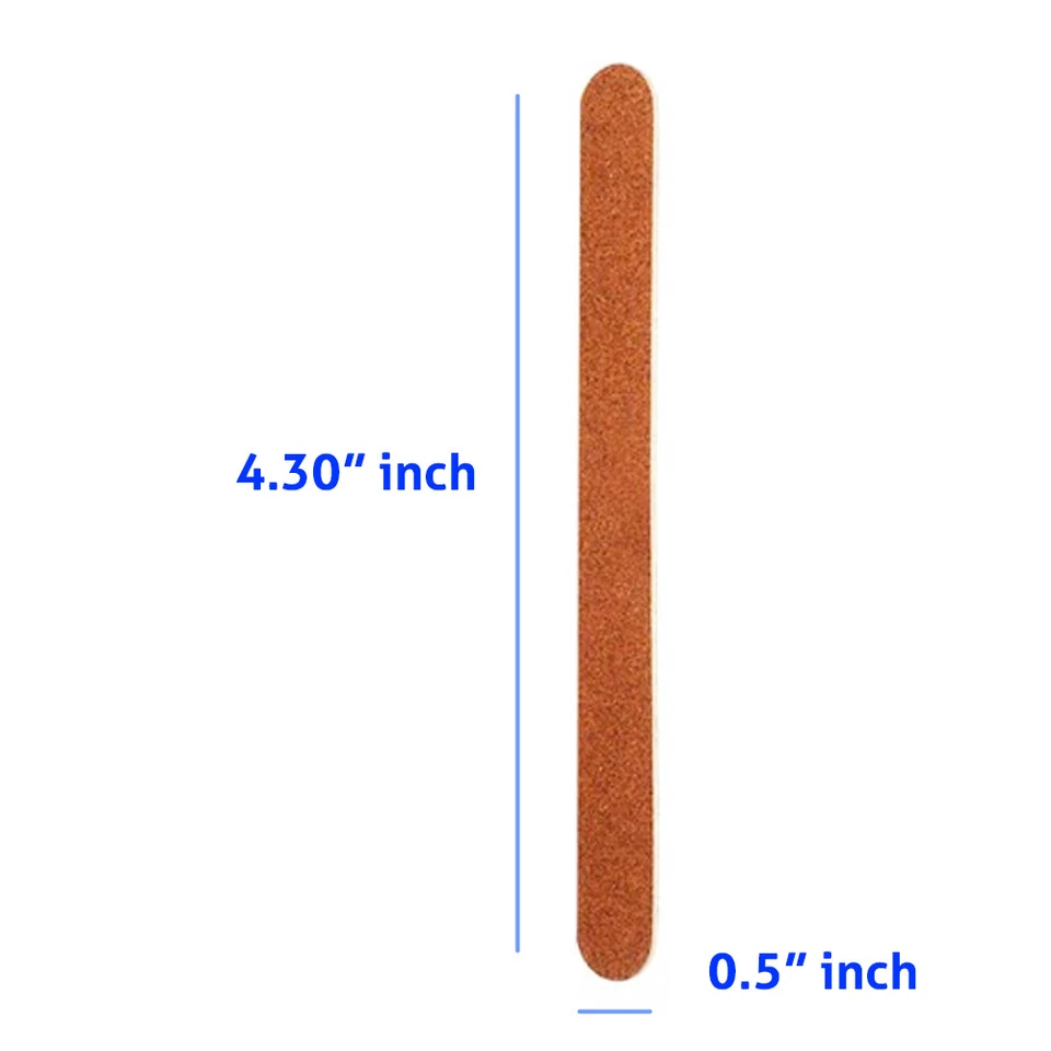 100 peças mini lixa de unha de manicure 80/80 grão madeira lixa vermelha/castanho granada 11cm - Imagem 2 de 4