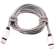 For iPhone 11 12 13 PRO MAX XS SE - PD METAL USB-C CABLE 3FT TYPE-C TO IPHONE