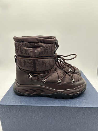 Dior Nylon Waterproof Snow Boot Brown Oblique BRAND NEW - Picture 2 of 8
