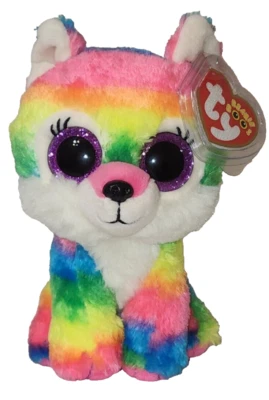 Ty Beanie Boos RIVER the Rainbow Wolf (Great Wolf Lodge Exclusive) 6" NEW MWMTs - Image 1 of 4
