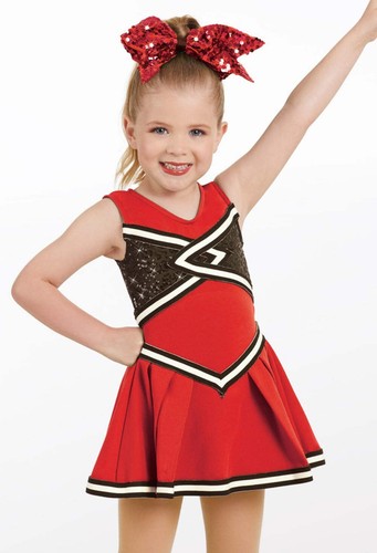 Dance Costume Weissman 11023 Small Child Red Dress Jazz Sequin Cheerleader