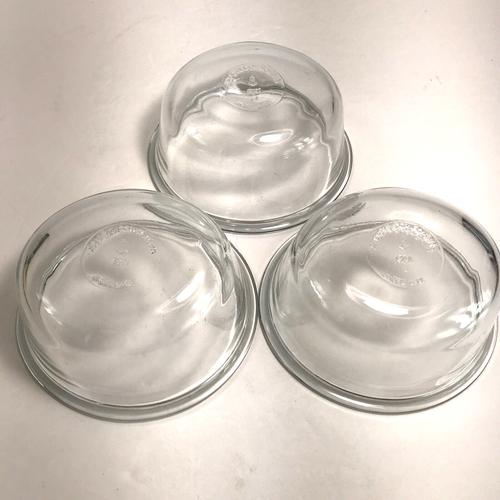 Anchor Hocking 10 oz Oval Clear Glass Custard Dip Salsa Fruit Cups Set of 3 EUC - Picture 3 of 5