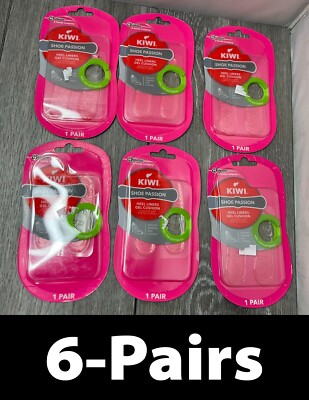 6-Pairs KIWI Shoe Passion Heel Liners Gel Cushion, One Size