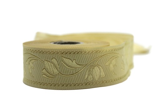 1.37" (35mm) Flower Jacquard Trim, Sewing Ribbon by the yard or pre-cut - Picture 9 of 33