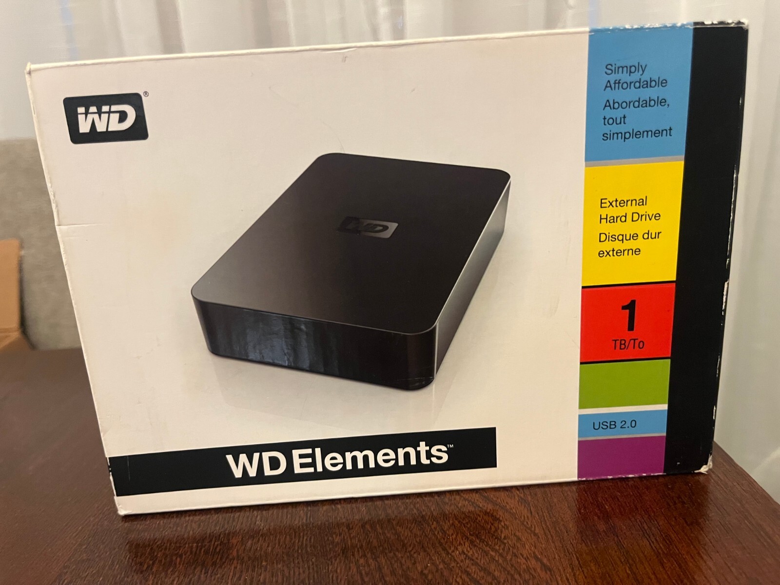 1TB Western Digital WD External Hard Drive WDBAAU0010HBK-01 USB 2.0 + Cables-image