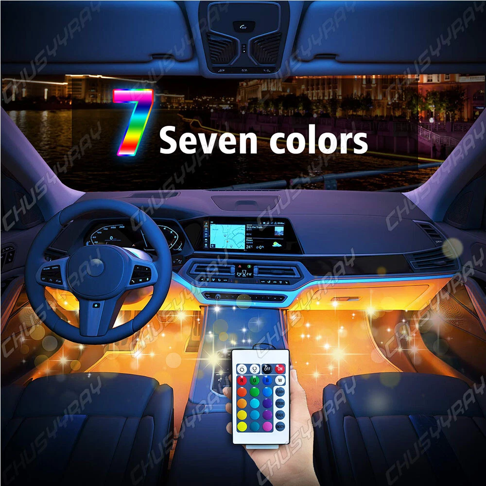 RGB LED Color-Changing Interior Dash Trim Ambient Lighting Kit