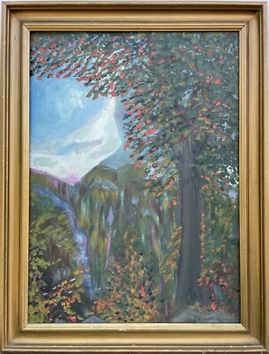 Unknown Painter Natural Landscape Scandinavia Oil Painting 71x54cm 