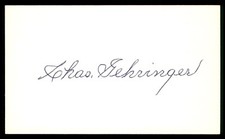 Charles Gehringer Baseball Index Card Signed Auto Autograph (no COA) *g18