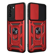 Reiko Kickstand Ring Holder with Slide Camera Cover TPU Shockproof Case & Magnet