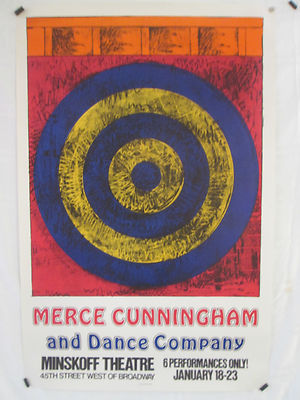 MERCE CUNNINGHAM AND DANCE COMPANY JASPER JOHNS ORIGINAL 1968