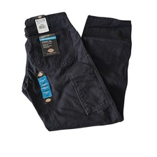 Dickies Mens Carpenter Jeans Black Relaxed Fit Straight Leg Work Pants Sz 32x32