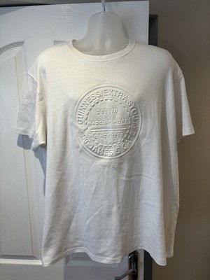 Guinness geprägtes T-Shirt cremeweiß 3XL