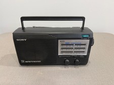 Sony ICF-34 Portable Radio 4 Band AM/FM Weather TV Tested Working