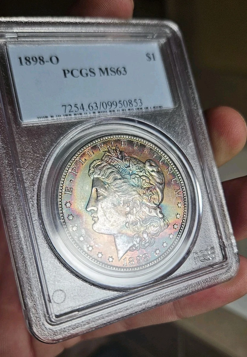 PCGS Certified MS 63 Graded 1898 Year Morgan US Dollars (1878-1921