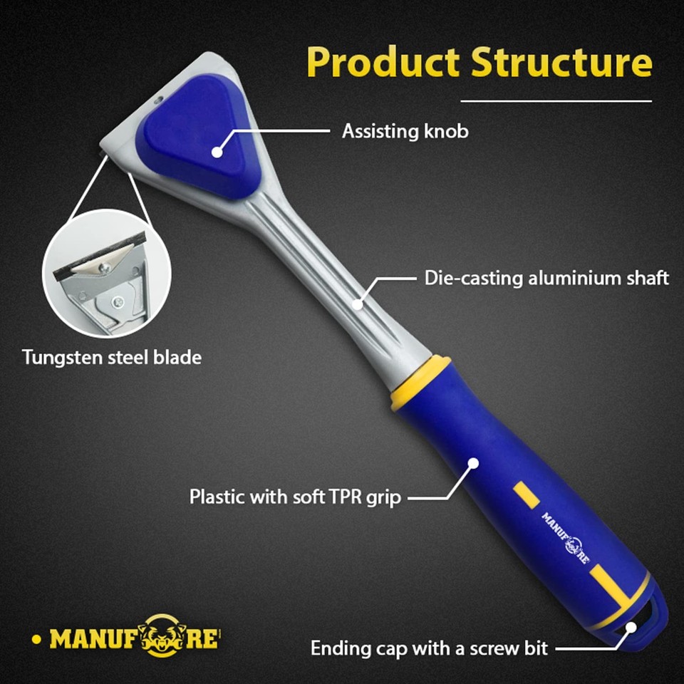 Paint Scraper with 2.5 Inch Double-edged Tungsten Steel Carbide Scraper ...