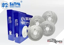 SET OF FRONT & REAR BRAKE ROTOR GEOMET COATED D&S KIT FOR HONDA RIDGELINE 06-12