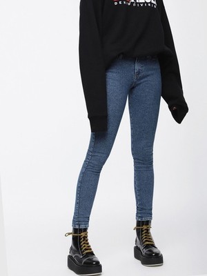 DIESEL Slandy 085AI Damenjeans W25/L32 Super Slim Skinny Blau Stretch Baumwolle