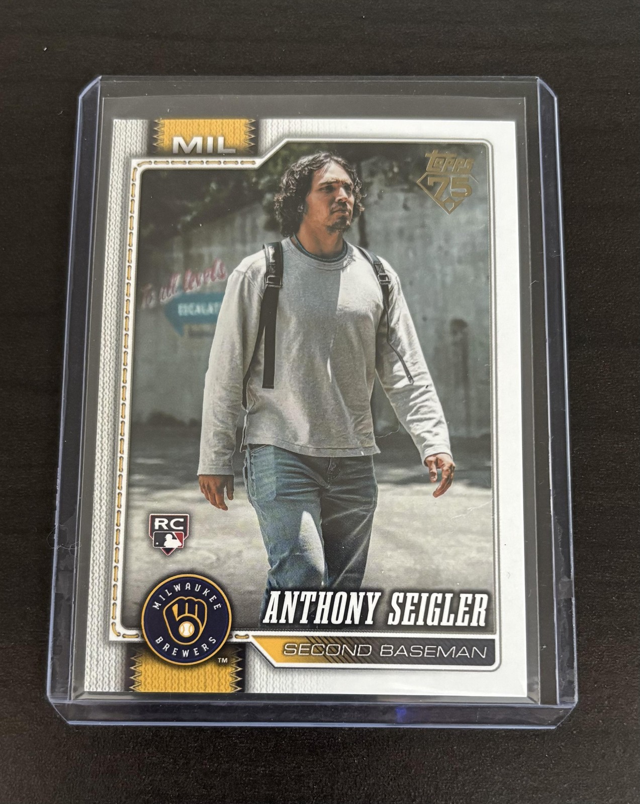 2026 Topps Anthony Seigler #286 Rookie Golden Mirror Variation Milwaukee Brewers