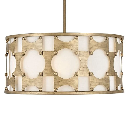 Hinkley Carter 21" Wide Burnished Gold Drum Pendant Light - Picture 8 of 10