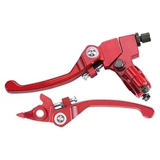 Folding Aluminum Clutch Brake Lever for 22mm 7/8 inch Handlebar 110cc 125cc Red