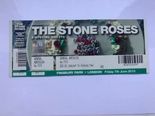 The Stone Roses Finsbury Park London Friday 7th June 2013 Unused Ticket