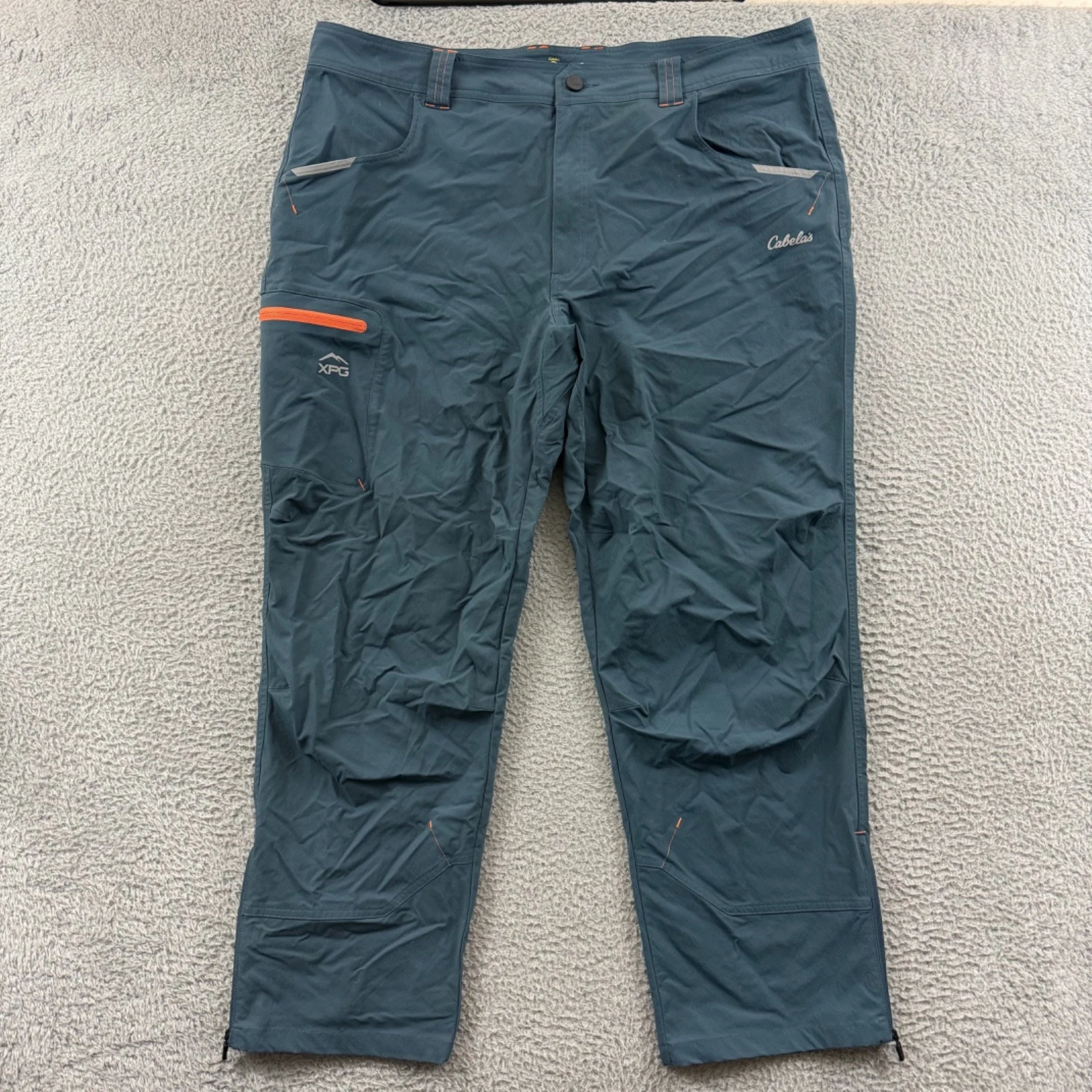 Cabelas XPG Mens 42x30 Blue Cargo Hiking Camping Fishing Gorpcore Hike Outdoors