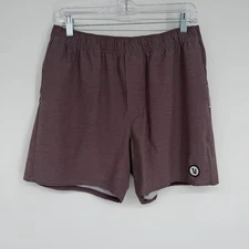 Vuori Kore Shorts Men’s Large Unlined Sports Active Outdoor Workout Brown/Raisin