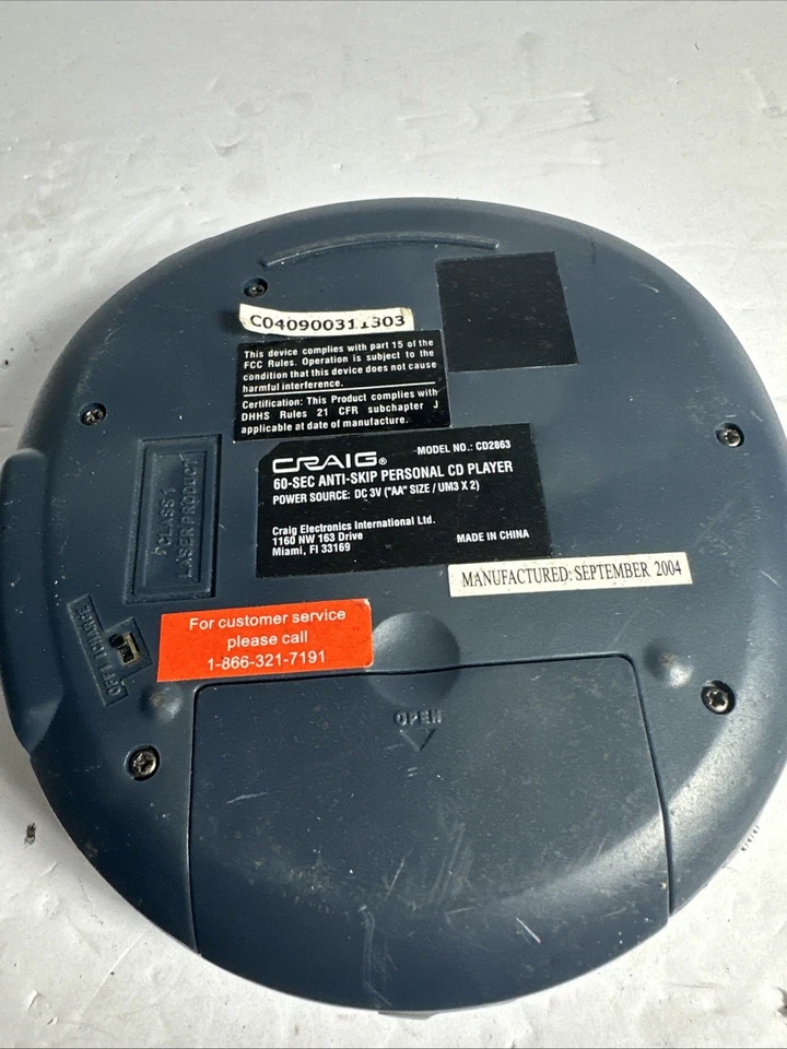 Reproductor de CD Craig 60 segundos antideslizante modelo plateado CD2863 (3) Foto 2 de 2