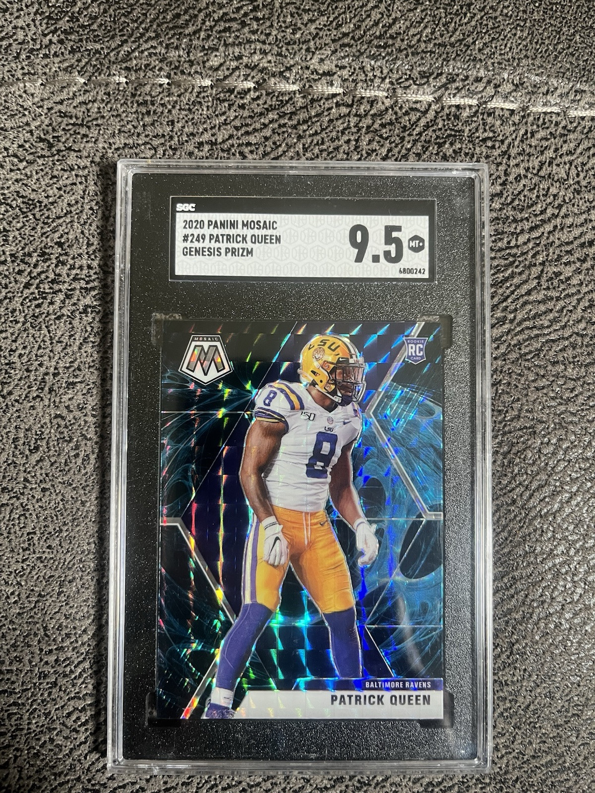 2020 Panini Mosaic - Rookies Mosaic Genesis Prizm #249 Patrick Queen (RC)