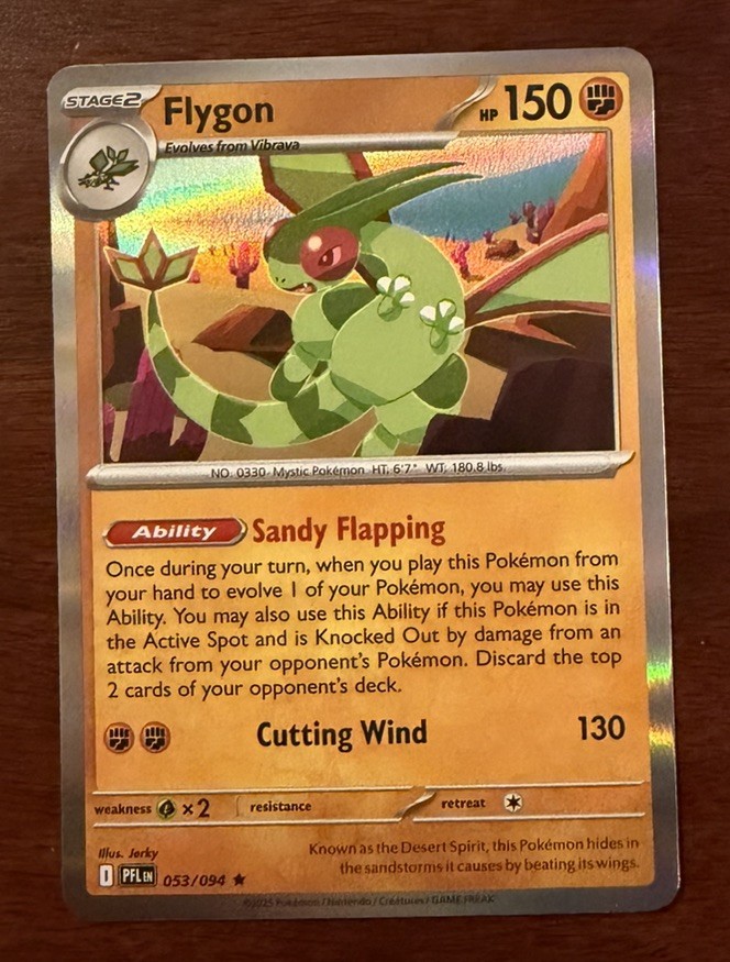 Flygon Phantasmal Flames 053/094 Holo Rare 2025 Pokémon TCG Near Mint