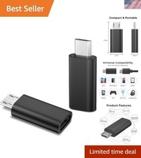2 Pack Micro USB to USB C Adapter - Fast Data Transfer for Samsung More
