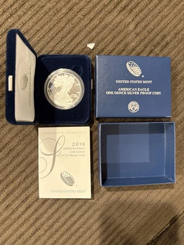 2019-W 1 oz Proof American Eagle Silver W/ box and COA US Mint