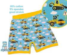 Adult snap crotch shorts Construction Baby blue pockets