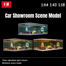 Diorama 1:64 1:43 Parking Complex Model LED Car Showroom Garage DisplayCase Gift