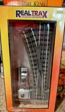 MTH RailKing Real Trax Operating O-72 Left Hand Switch 40-1021 New in Box