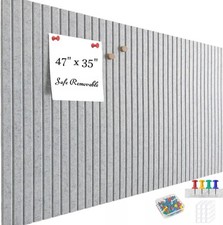 Acidea 12 Pack Felt Bulletin Board, 47" x 35" Large Cork Board Alternative, Fel