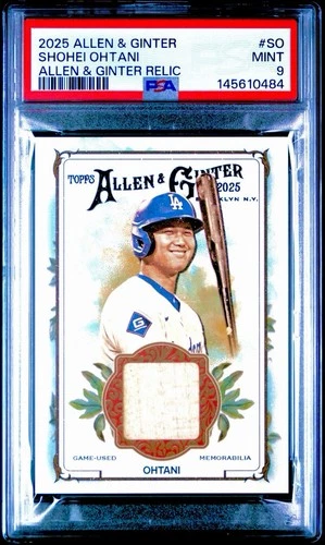 2025 Topps Allen & Ginter Shohei Ohtani Game Used Bat Relic #AGR-SO PSA 9